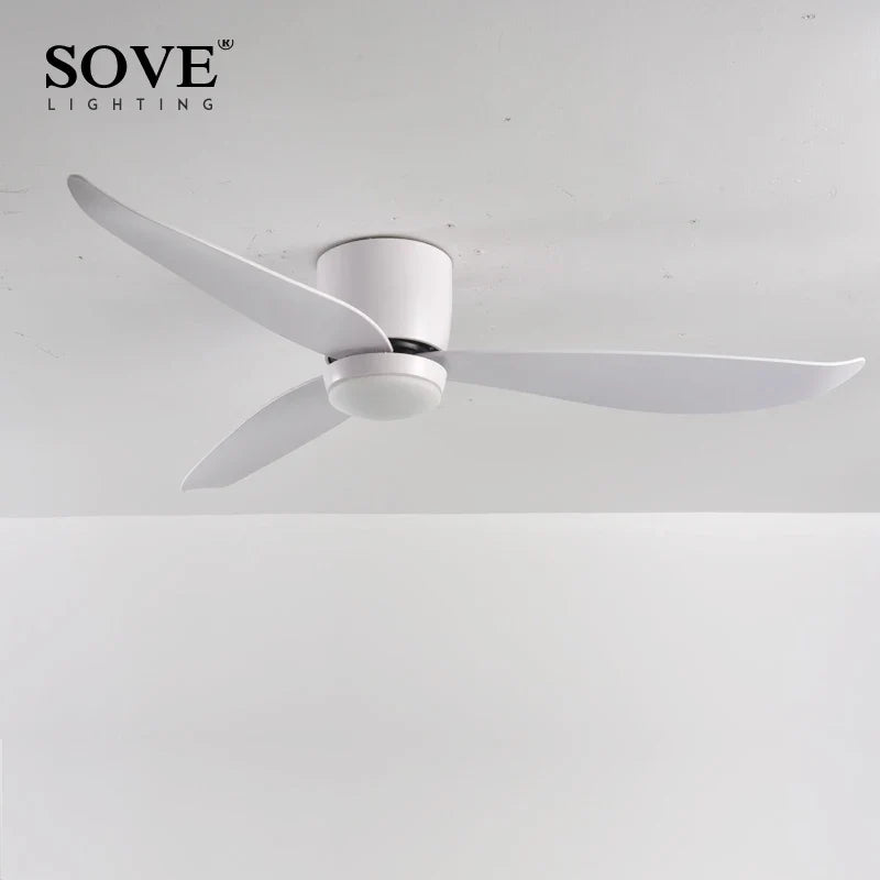 Afralia™ Modern Led Ceiling Fan with High Air Volume and Remote Control