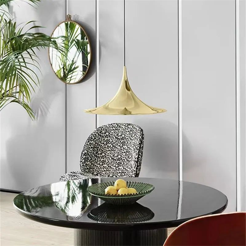 Afralia™ Scandi Horn Pendant Lamp - Minimalist Danish Design - Metal Dining Hanging Light