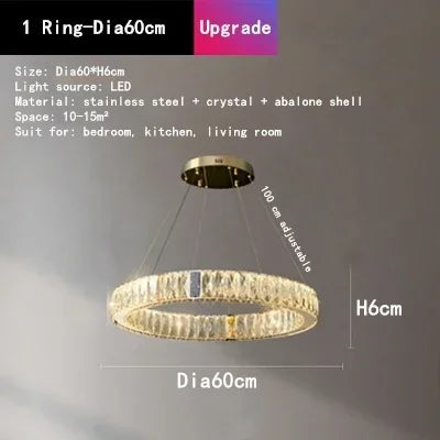 Afralia™ Crystal Shell Chandelier for Luxurious Home Decor with LED Pendant Lights