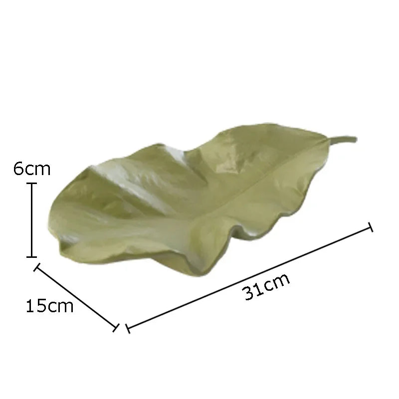 Afralia™ Leaves Tray Jewelry Stand - Multicolour Earrings & Necklace Display Plate