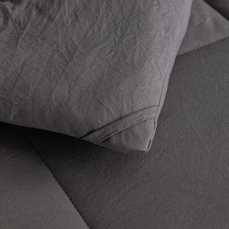 Afralia™ Cozy Quilt Set: Soft & Breathable Queen/King Size Comforter with Duvet & Pillowcase