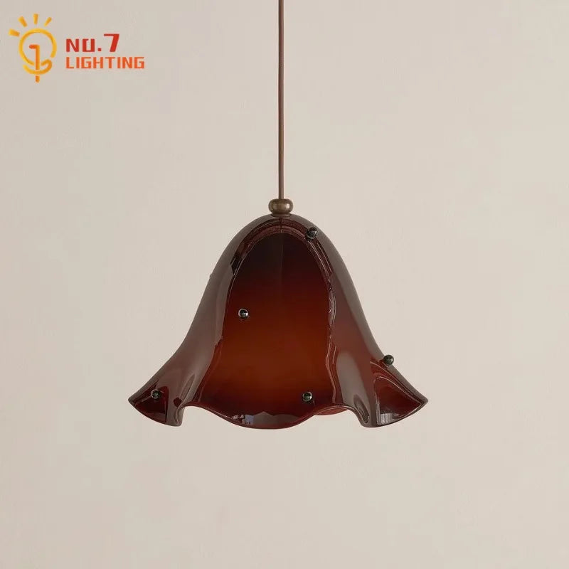 Afralia™ Glass Pendant Lights LED E27 Warm Atmosphere Modern Colorful Hanging Lamp