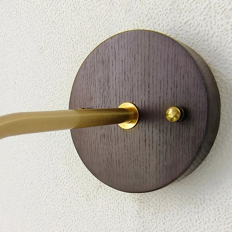 Afralia™ Wood Glass Globe LED Wall Light Fixture Modern Nordic Bathroom Mirror Light