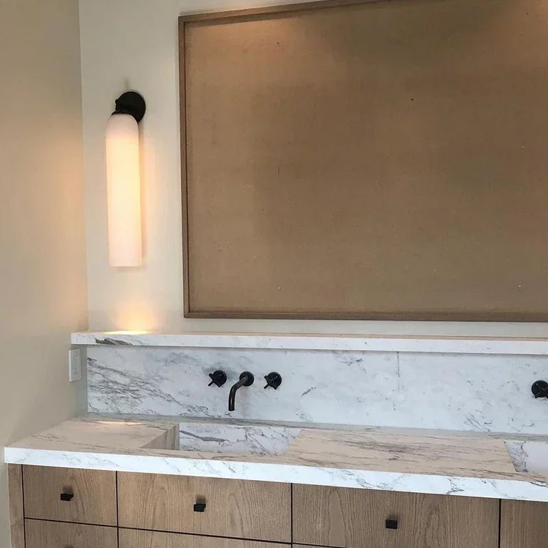 Afralia™ Tubular Glass Wall Sconce Light for Bedroom and Living Room