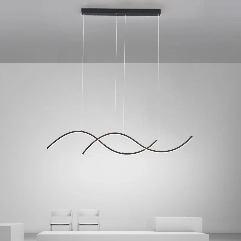 Afralia™ Modern Black Branch LED Chandelier for Dining Kitchen, Smart Lighting Fixtures