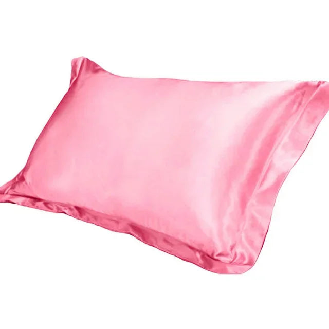 Afralia™ Soft Satin Pillowcase Set of 1, 48x74cm, Pure Emulation Silk, Solid Color