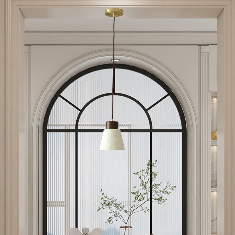 Afralia™ Ceramic LED Pendant Light Fixture for Home Decor Minimalism Hanging Lamp