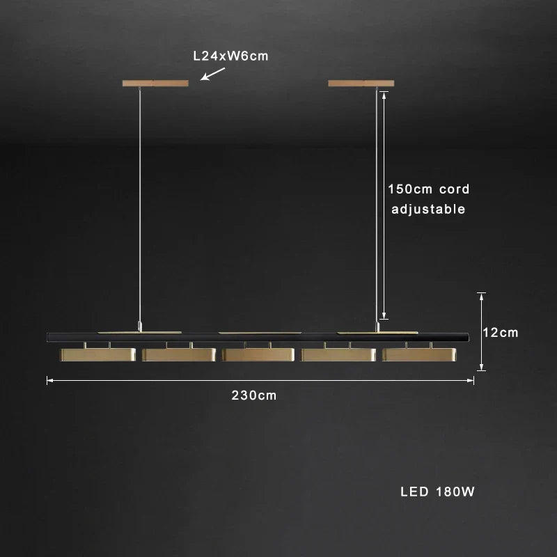 Afralia™ Nordic Gold Stainless Steel Chandelier for Modern Dining Table Decor