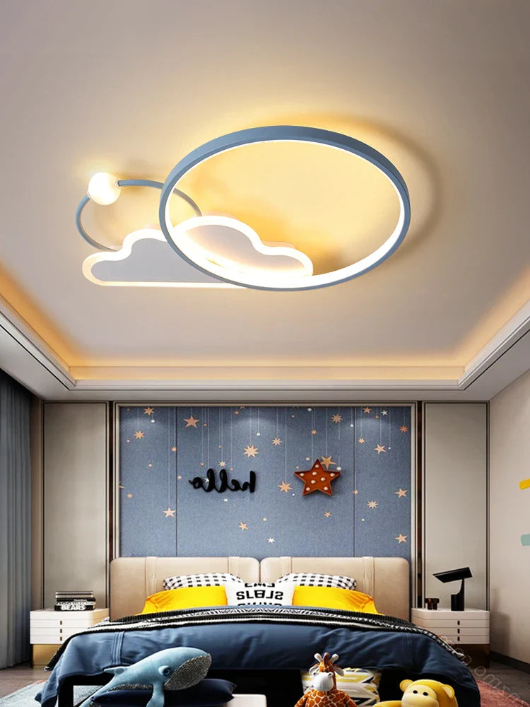 Afralia™ Kids LED Ceiling Light: Modern Nursery Chandelier for Bedroom, Smart Cartoon Lamp