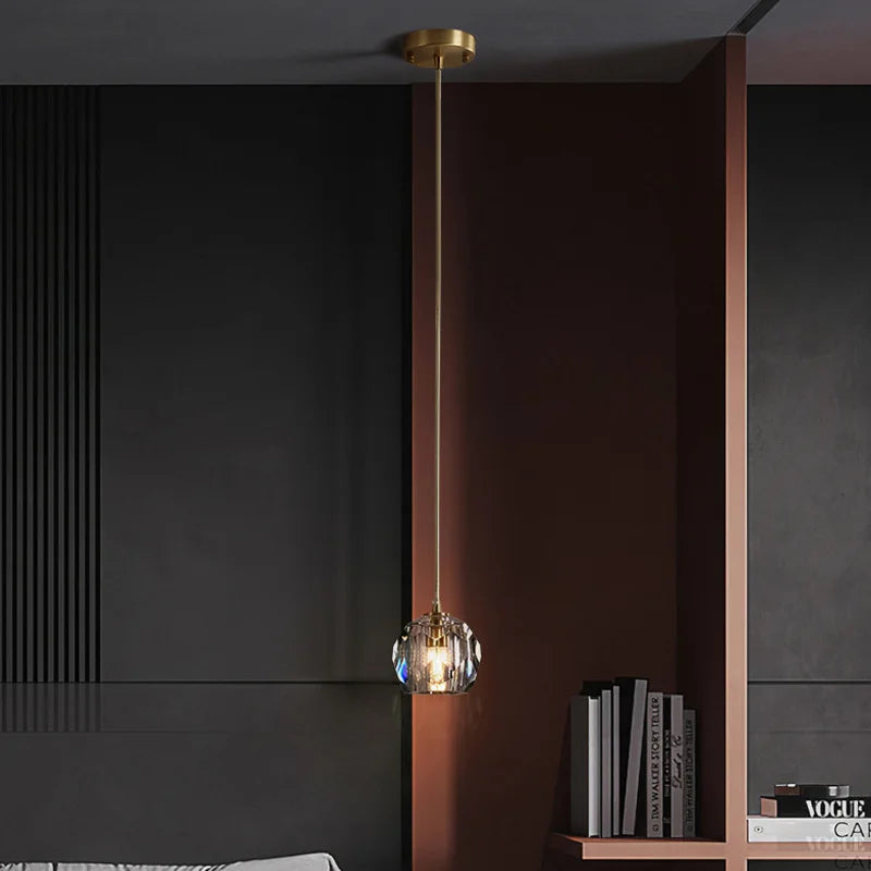 Afralia™ Modern Crystal LED Pendant Chandelier for Bedroom Living Room Dining Table