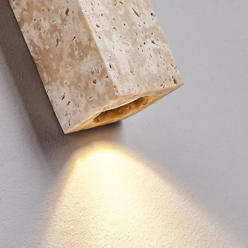 Afralia™ Travertine Wall Lamp Sconce Light for Home Decor & Ambiance