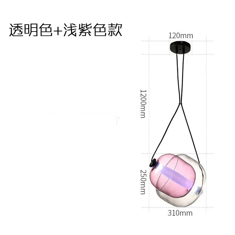 Afralia™ Glass Mini LED Pendant Light: Colorful & Stylish Hanging Chandelier for Kitchen, Bar, Restaurant