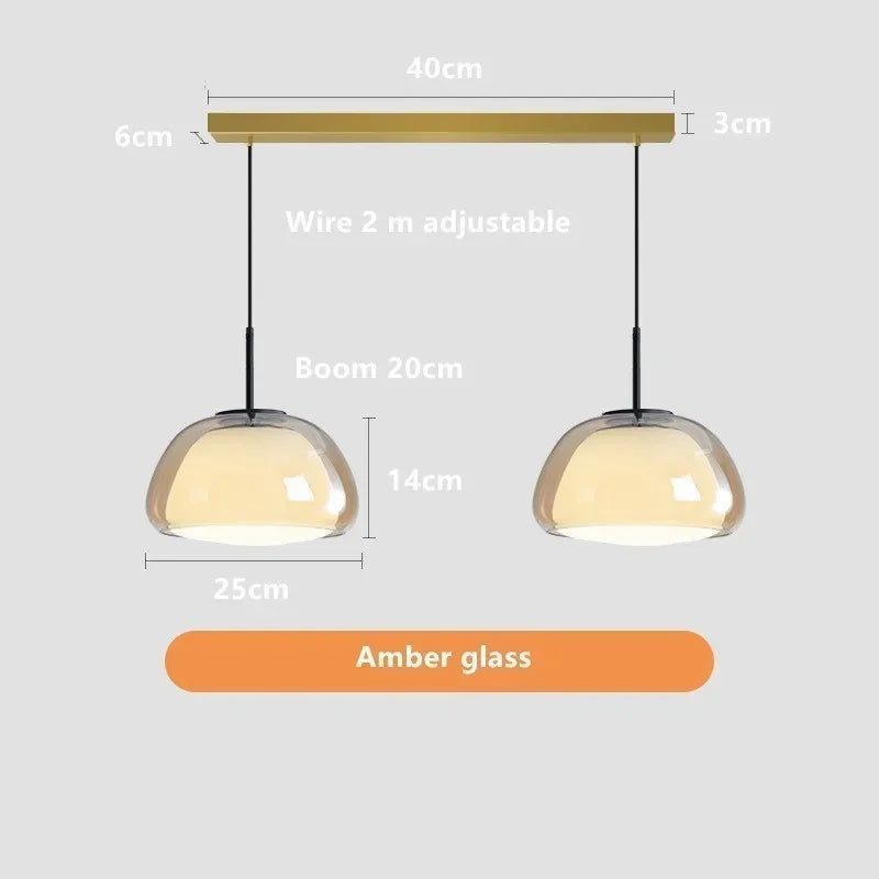 Afralia™ Glass Jelly Pendant Lamp: Minimalist Luxury Design for Home Living Room Bedroom
