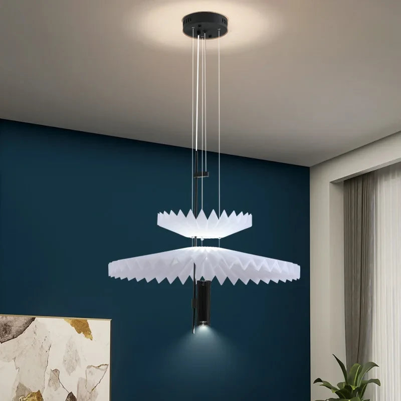 Afralia™ Minimalist Golden Chandelier for Restaurant Living Room Bedroom