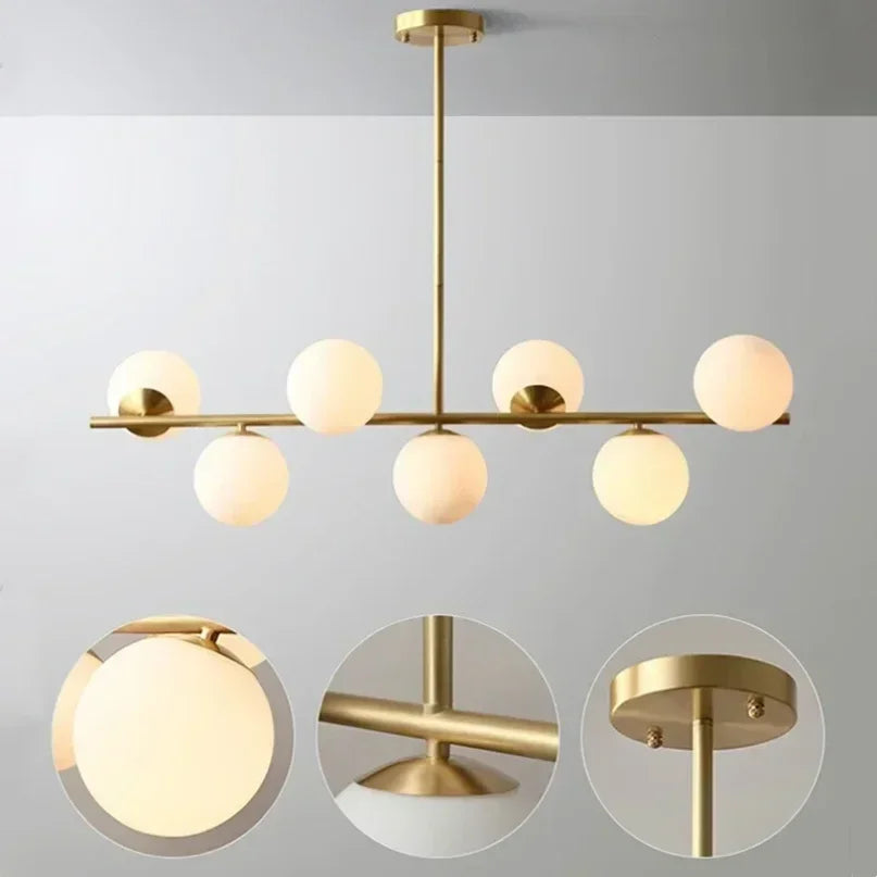 Afralia™ Bean Glass Chandelier: Modern Magic Lighting for Kitchen Living Room Bedroom