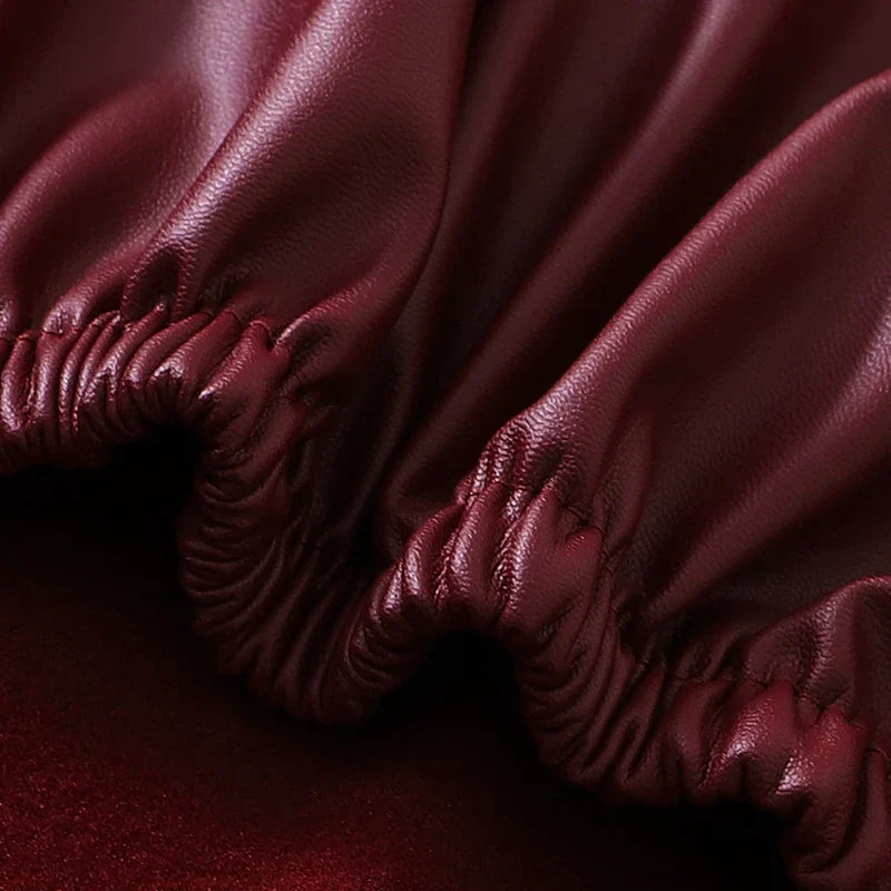 Afralia™ Waterproof Pu Stool Cover: Elastic Round Chair Case for Home Bar, Seat Protector