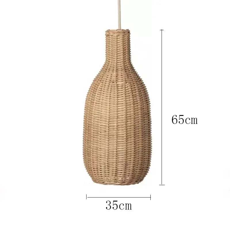 Afralia™ Rattan Pendant Light: Handmade Chinese Style Wicker Lamp for Dining Room & Cafe