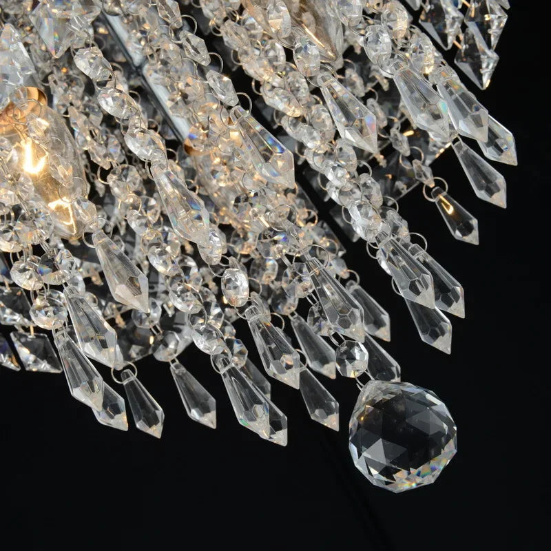 Afralia™ Crystal Ceiling Chandelier: Luxury LED Light for Living Room Hallway Balcony