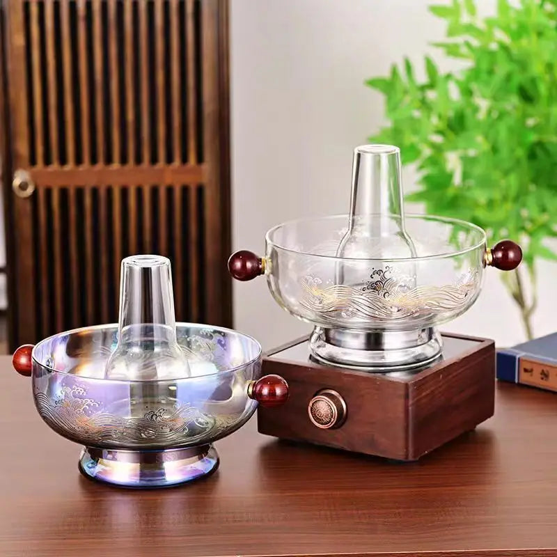 Afralia™ Glass Hotpot: Thickened Heat-Resistant Crystal Pot for Home, Camping, Steaming & Boiling