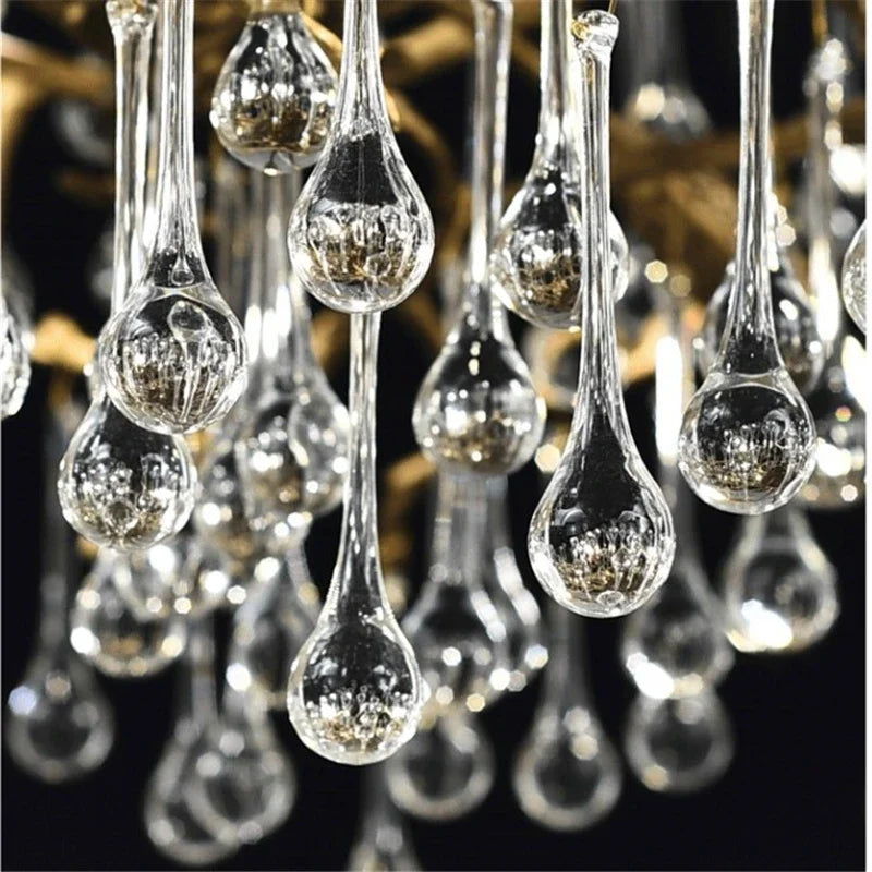 Afralia™ Gold Crystal Chandelier: Modern LED Luxury Lighting for Living Room Villa