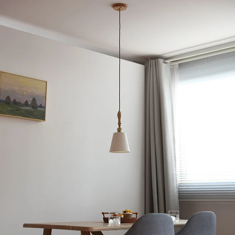 Afralia™ Ceramic Flower Pendant Light Fixture for Home Decor and Lighting