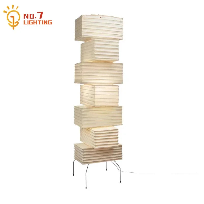 Afralia™ Akari Noguchi Floor Lamp LED E27 Rice Paper Standing Art Decor Living Room