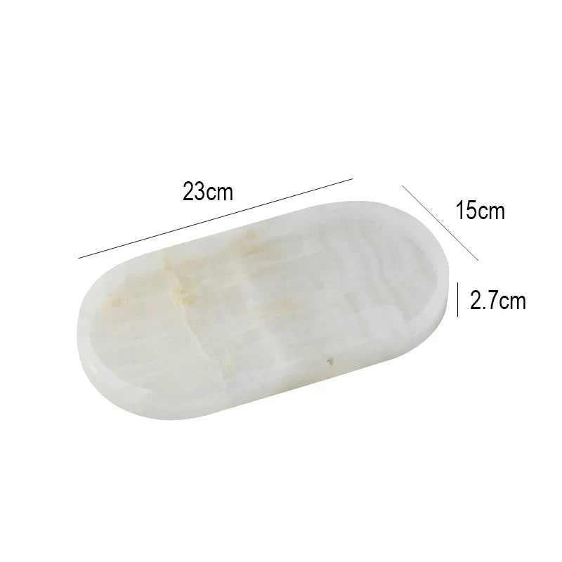 Afralia™ Marble Stone Fragrance Diffuser Travertine Sphere Incense Burner with Tray