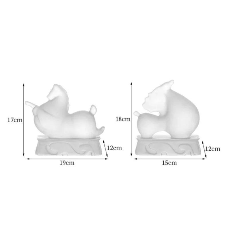 Afralia™ Resin Matte Horse Sculpture, Chinese Retro Style Home Decor Accessory