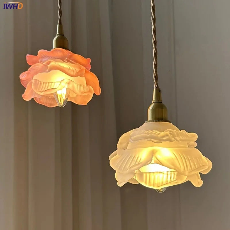 Afralia™ Glass Knob Switch LED Pendant Light - Nordic Modern Adjustable Hanging Lamp