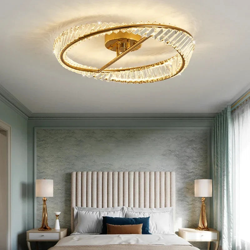 Afralia™ Crystal LED Ceiling Lights: Modern Luxury Kitchen Dining Room Lighting