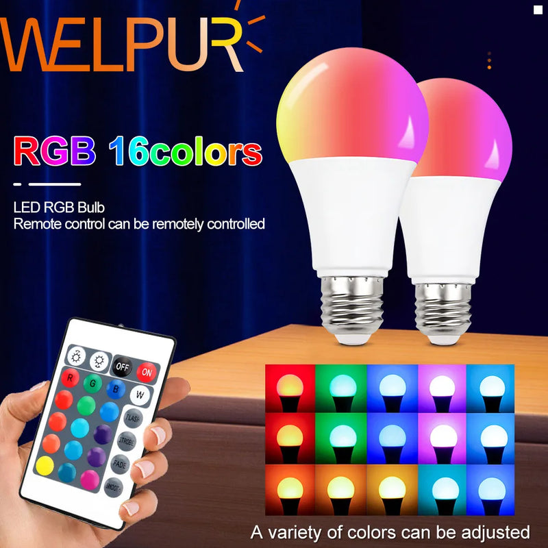 Afralia™ RGBW LED Lamp Bulb 15W with Remote Control - Colorful Smart Lighting