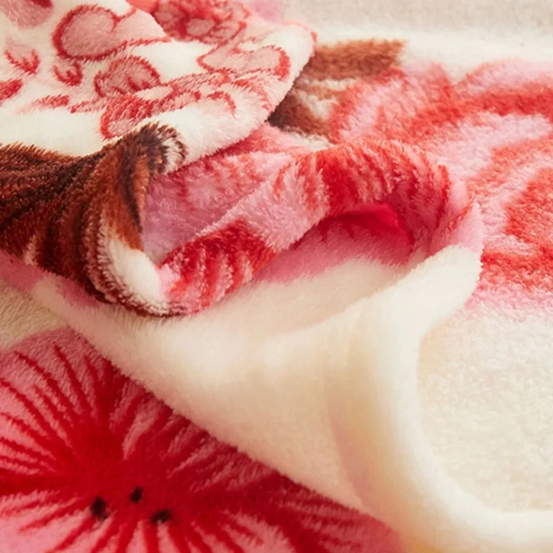 Afralia™ Velvet Shawl Blanket for Spring Autumn, Soft Flannel Bedspreads for Adults