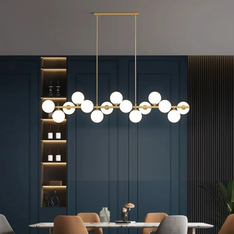 Afralia™ Modern Ceiling Chandeliers: Elegant Pendant Light Fixture for Dining & Living Room