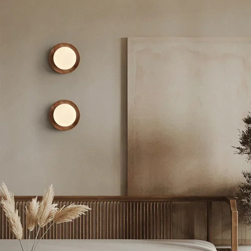 Nordic Retro Cream Bed Head LED Wall Sconces by Afralia™