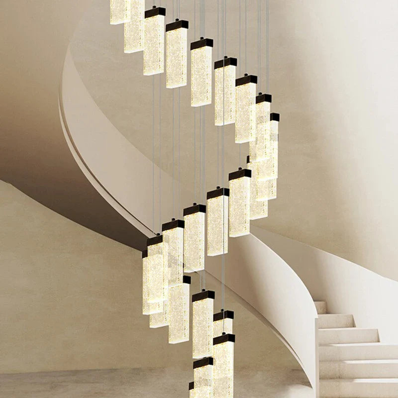 Afralia™ Modern Stair Chandelier Pendant Lights | Indoor Ceiling Lamp LED Chandeliers for Living Room