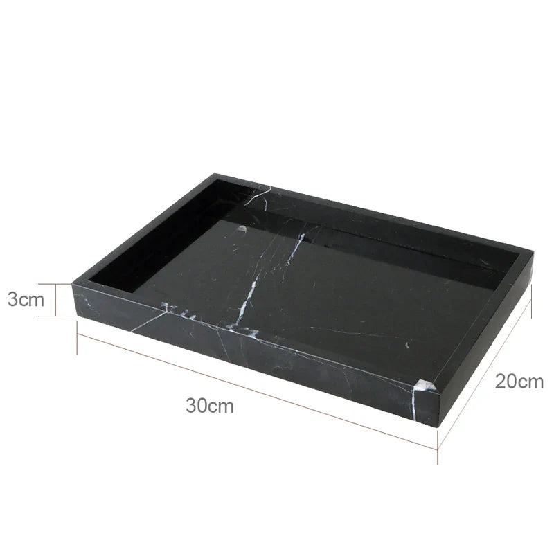 Afralia™ Nero Marquina Marble Bathroom Set - Luxury Bathroom Accessories