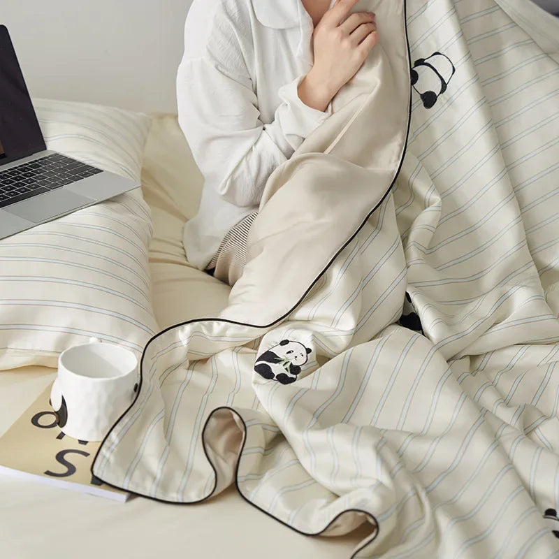 Afralia™ Summer Quilt Set with Sheets & Pillowcases, Breathable Cotton Blend, Machine Washable