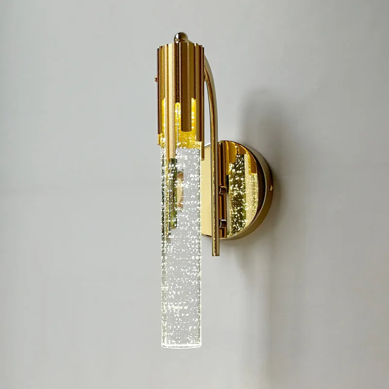Afralia™ Modern Crystal Wall Lamp Bedroom LED Lighting Minimalist Creative Design