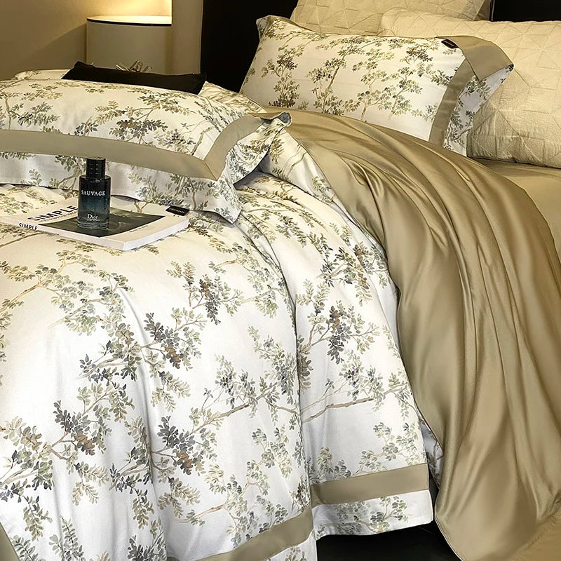 Afralia™ Silky Soft Breathable Luxury Bedding Set in Lyocell Cotton, Queen King Size