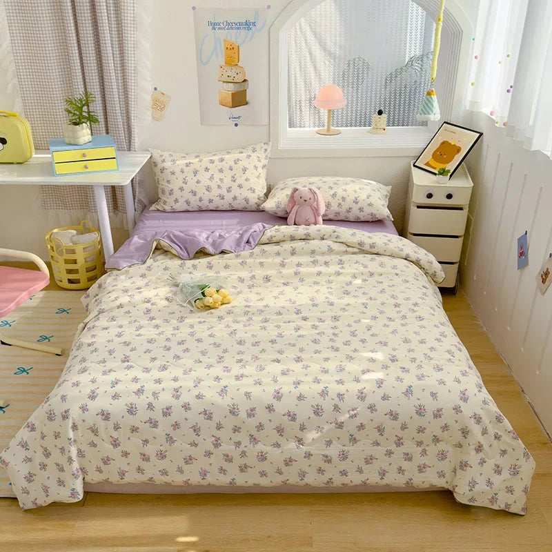 Afralia™ Printed Double Gauze Summer Quilt - Breathable & Skin-Friendly Cooling Comforter