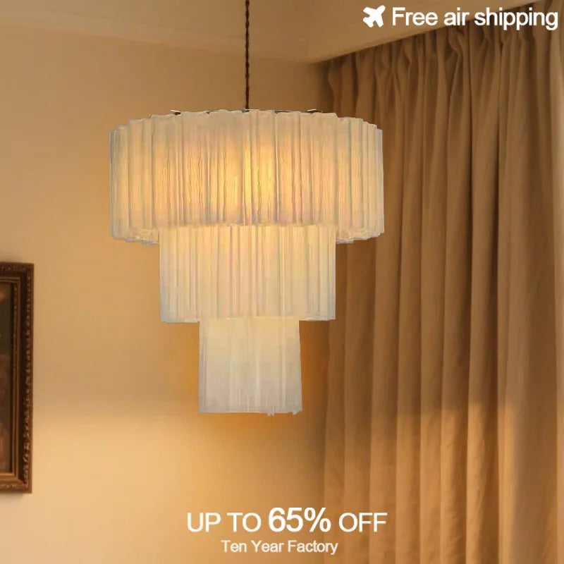 Afralia™ Frosted Glass LED Chandelier - European Style Lighting for Home and Restaurant