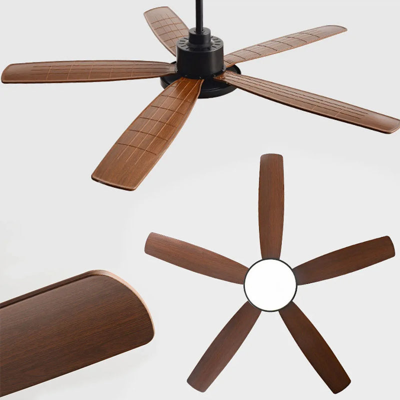 Afralia™ Nordic Large Ceiling Fan with LED Light, Retro Industrial Style for Home and Restaurant