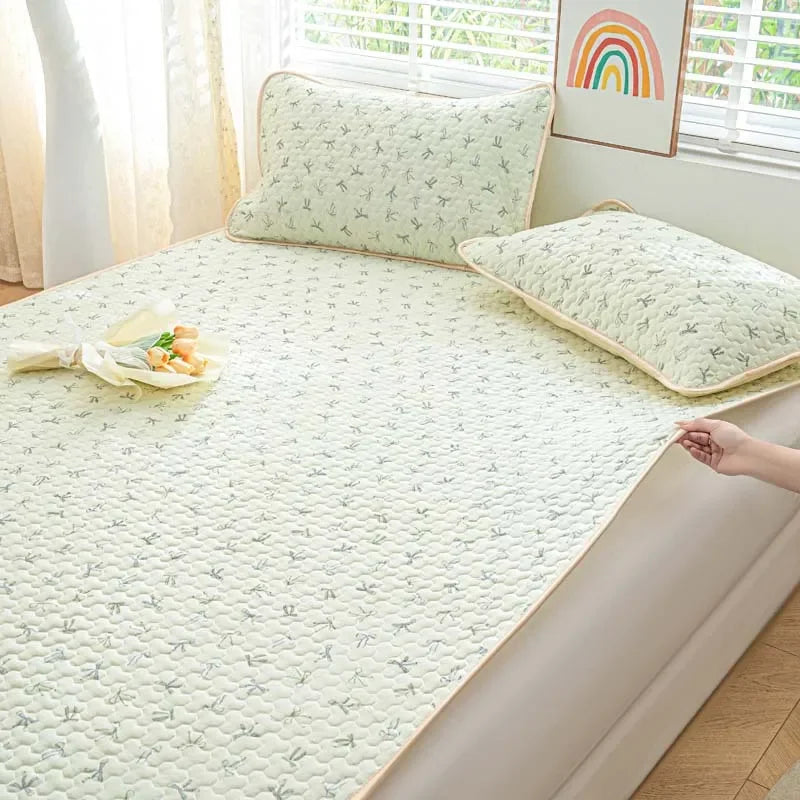 Afralia™ Floral Latex Cooling Mattress Set, Multi-Layer Soft Cushion, Breathable & Quick Cooling