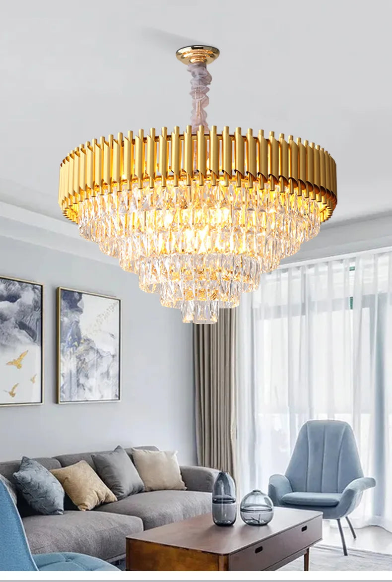 Afralia™ Crystal Pendant Chandelier: Modern Luxury for Kitchen, Living, Bedroom, Dining Room