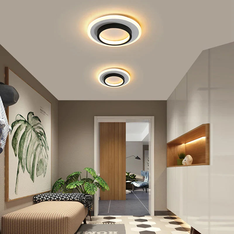 Afralia™ Nordic Metal LED Ceiling Lamp for Modern Home Chandelier Lighting