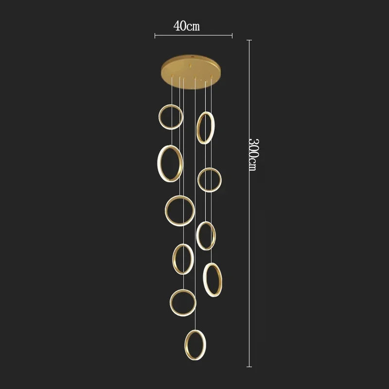 Afralia™ Nordic LED Chandelier: Modern Luxury Lighting for Home Decor, Living Room, Dining Room & Stairway