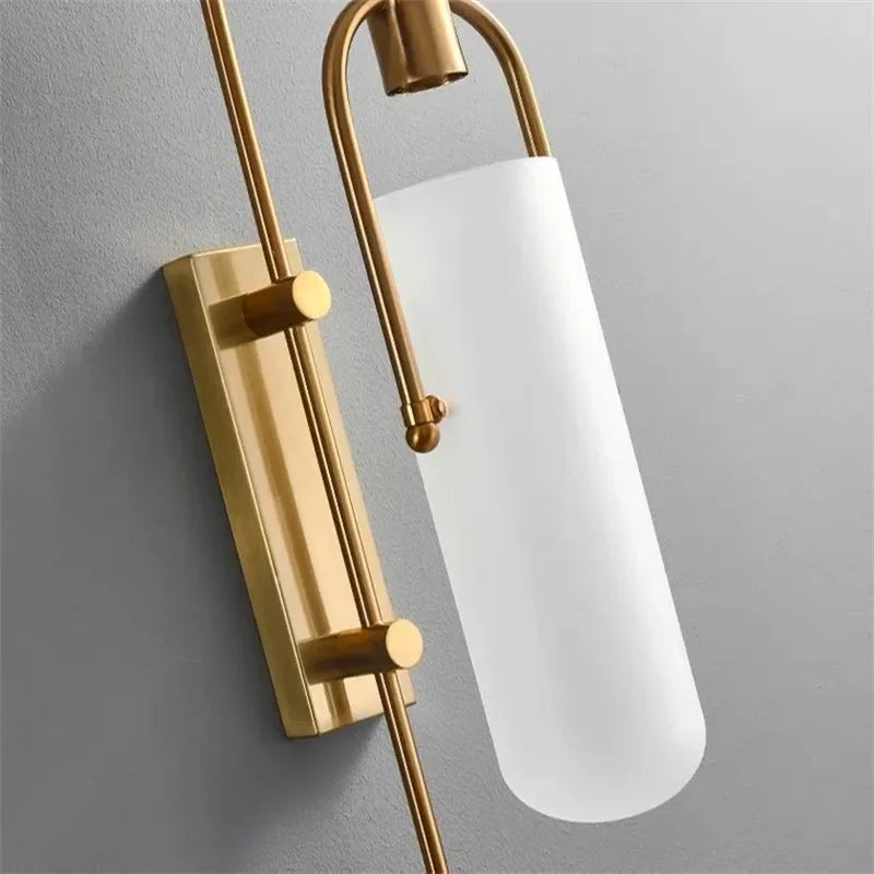 Afralia™ Modern Glass Wall Sconce Light Fixture for Bedside Living Room