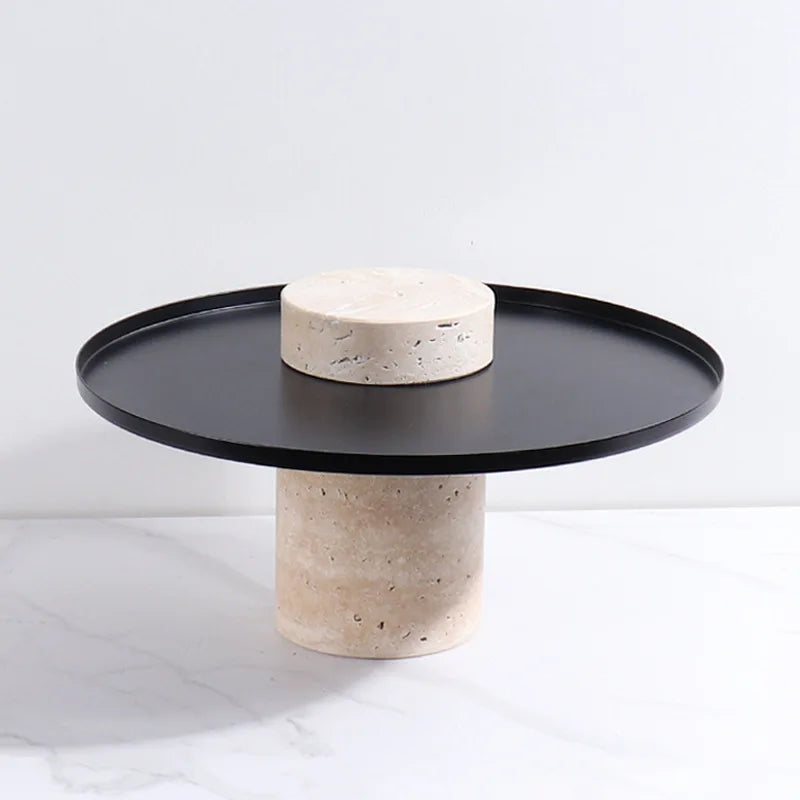 Afralia™ Marble Serving Tray Natural Stone Luxury Hightea Plate Tray