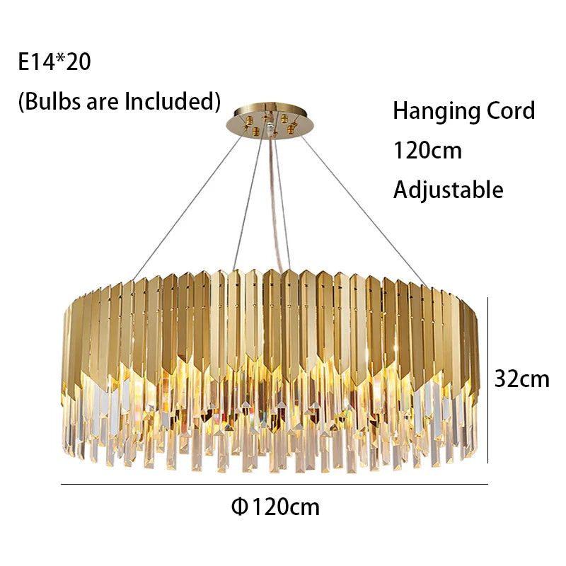 Afralia™ Crystal Pendant Chandelier for Dining & Living Room Lighting