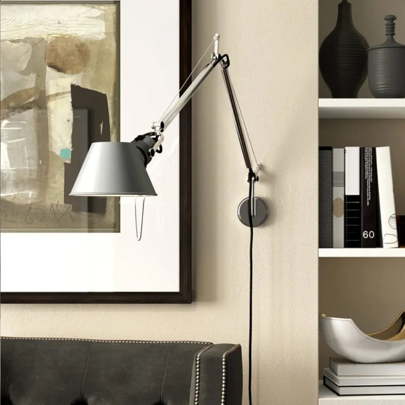 Afralia™ Silver Retro LED Floor Lamp - Adjustable Nordic Designer Floor Light